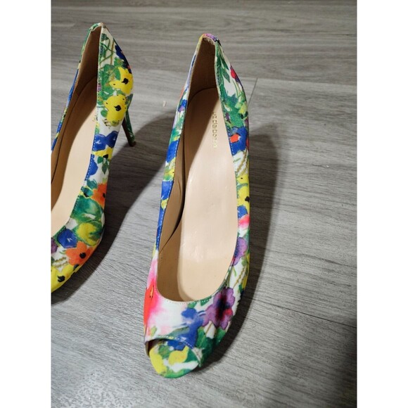 Liz Claiborne Women's Peep Toe Heels Multicolor Ivy Floral Pumps Shoes 10M - Picture 13 of 16